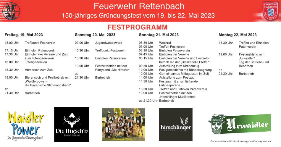 Festprogramm Webseite